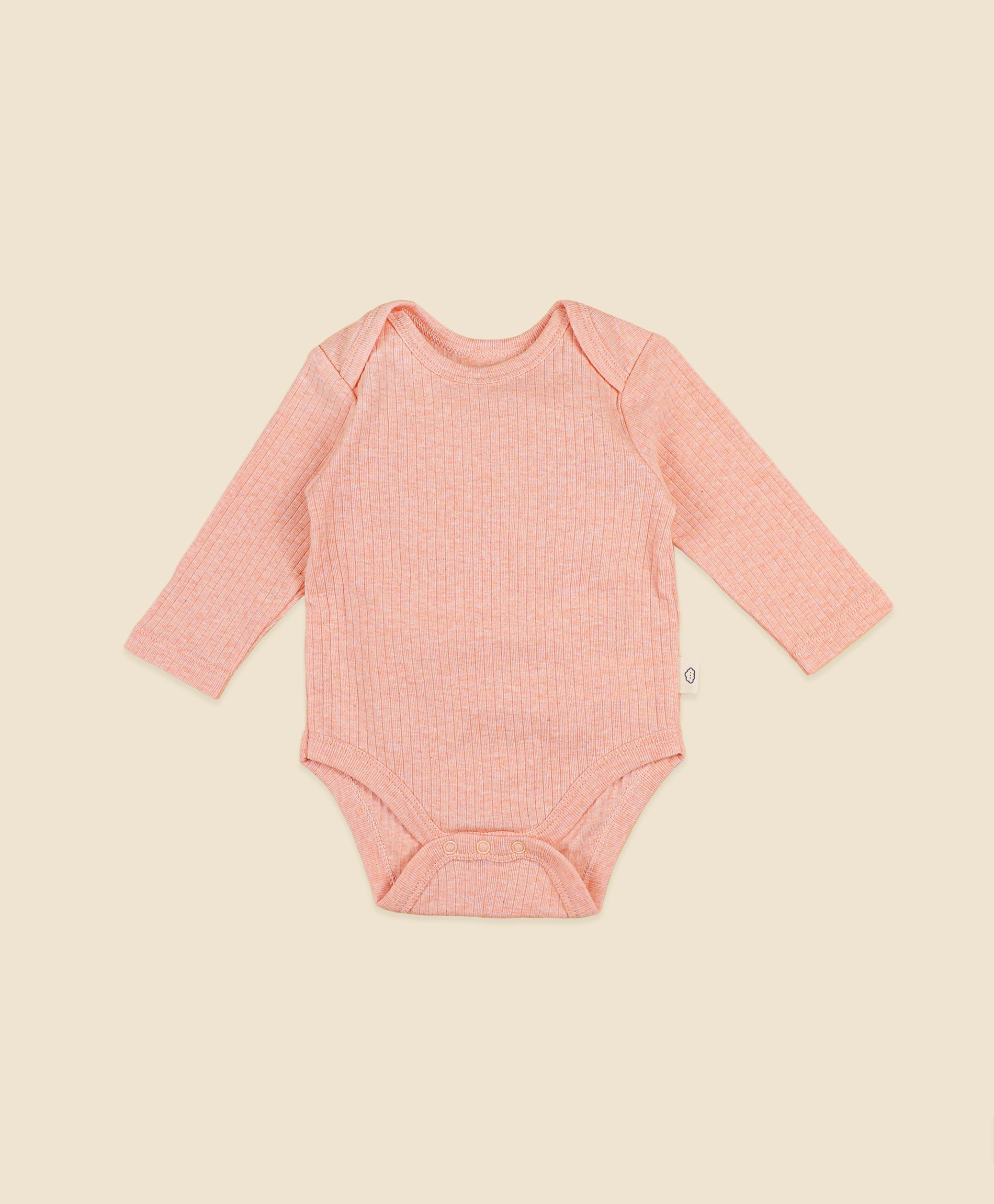 Comfy Baby Long Sleeve Bodysuit - Heather Pink Lūmmi in Colour™ Babywear