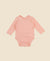 Comfy Baby Long Sleeve Bodysuit - Heather Pink Lūmmi in Colour™ Babywear