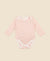 Comfy Baby Long Sleeve Bodysuit - Heather Pink stripes Lūmmi in Colour™ Babywear