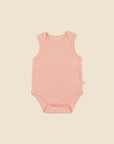 Comfy Baby Singlet Bodysuit - Heather Pink Lūmmi in Colour™ Babywear