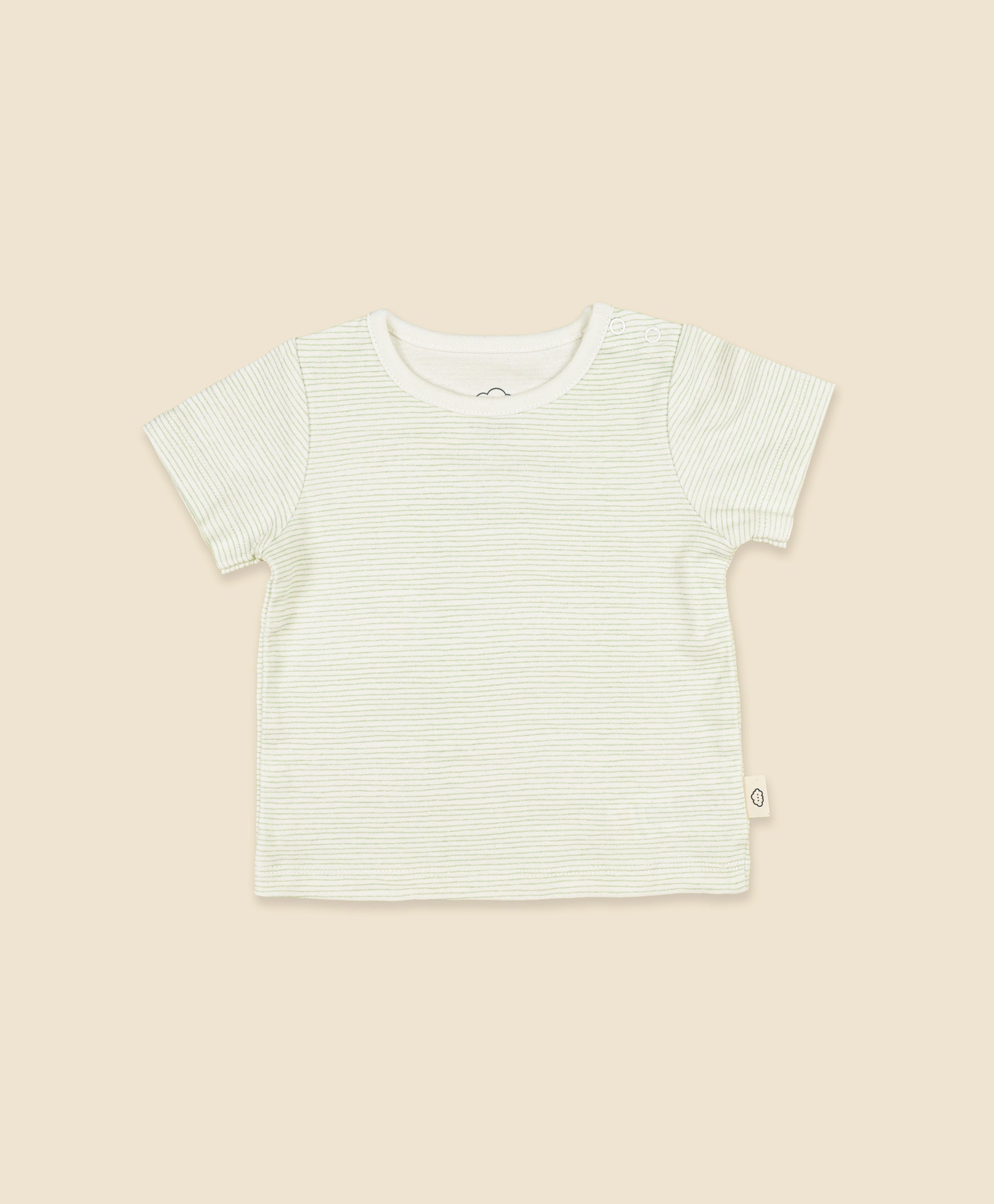 Baby T-Shirt - Green stripes Lūmmi in Colour™ Babywear
