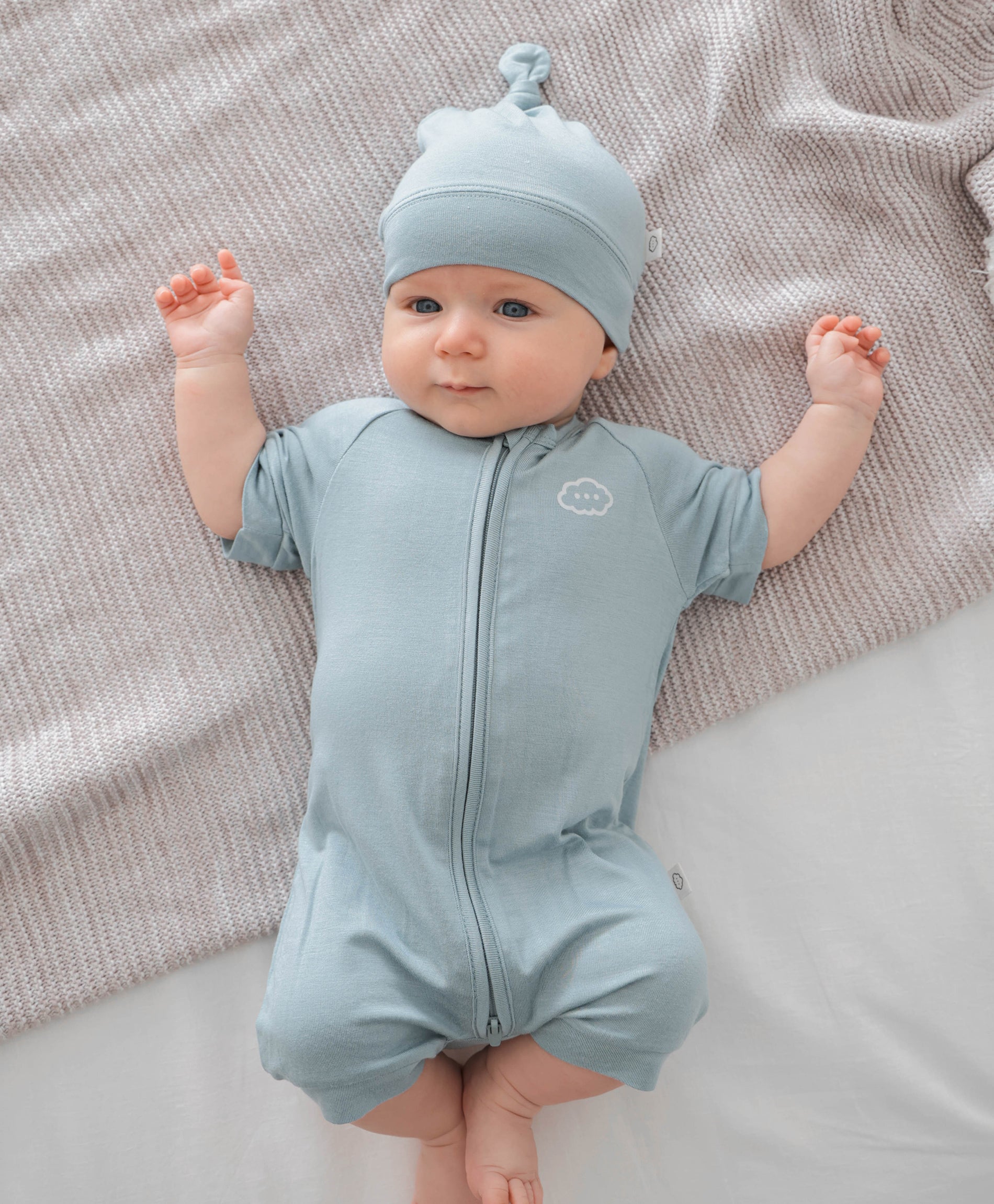 Bamboo beanie - Dusk blue