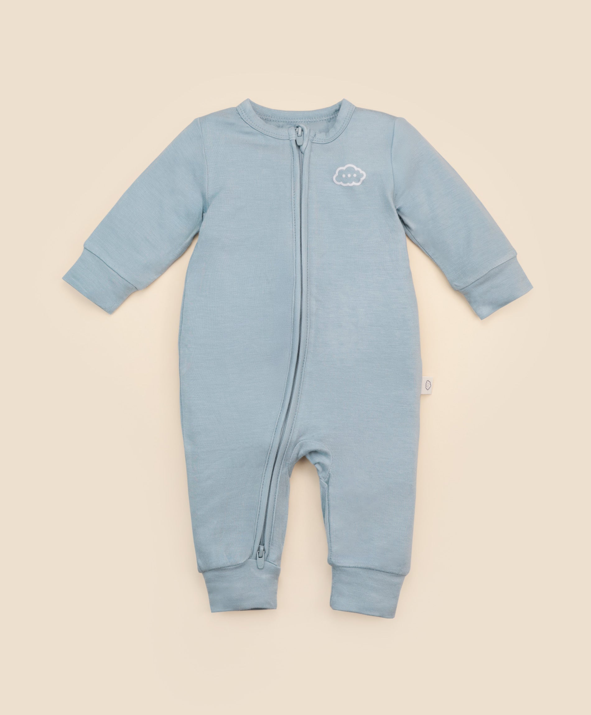 Bamboo growsuit - Dusk blue