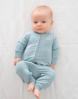 Bamboo growsuit - Dusk blue Lummi in Colour Babywear