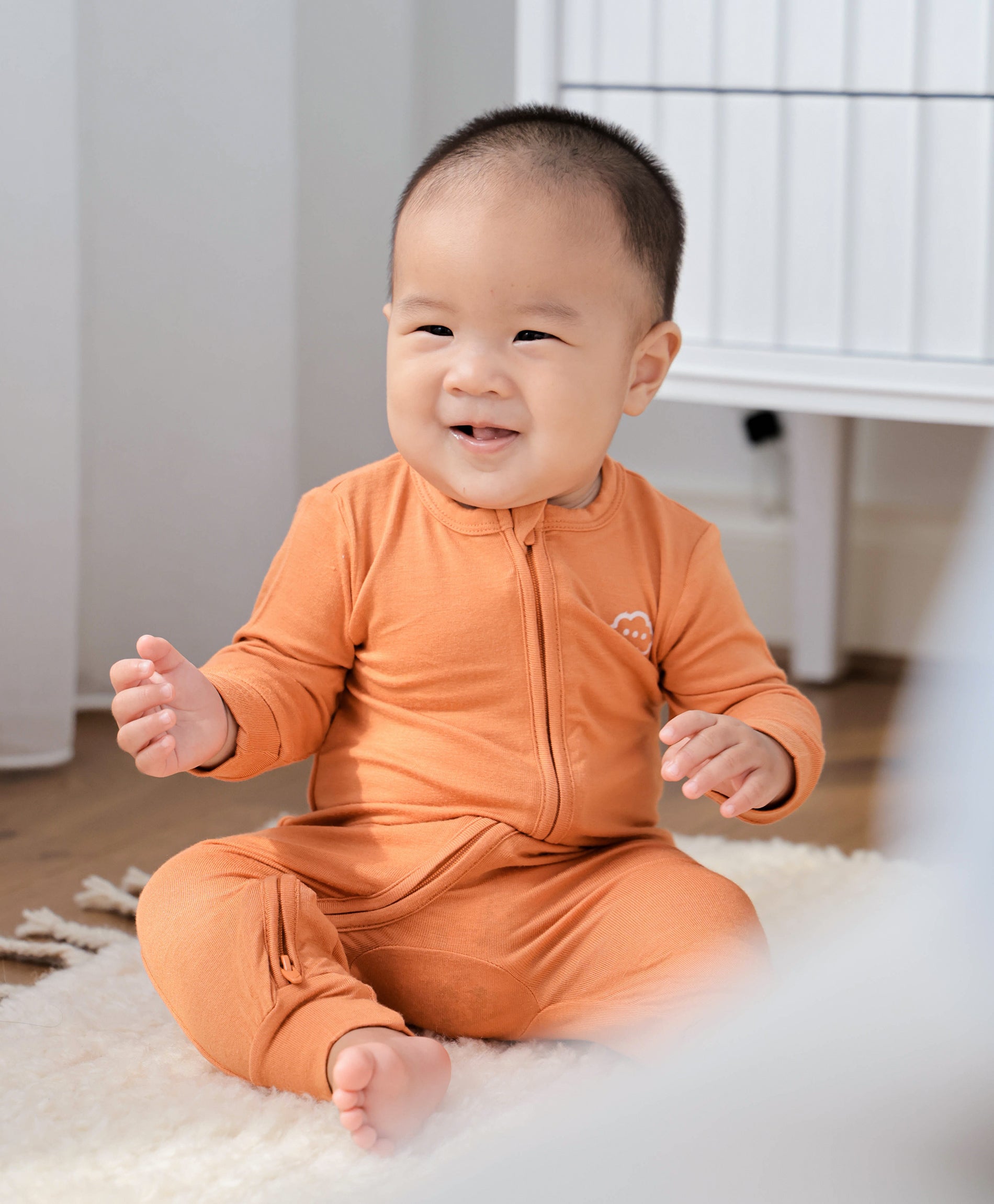 Bamboo growsuit - Ginger