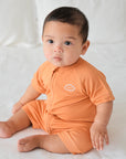 Bamboo zip romper - Ginger