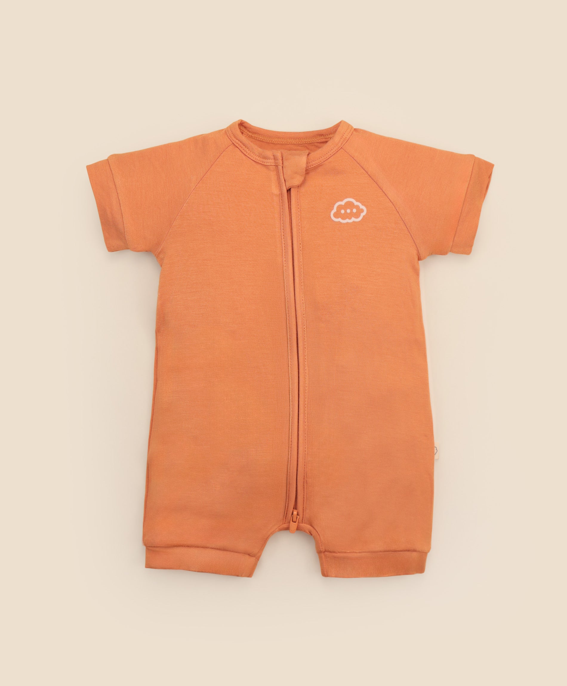 Bamboo zip romper - Ginger