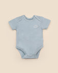 Bamboo short sleeve bodysuit - Dusk blue