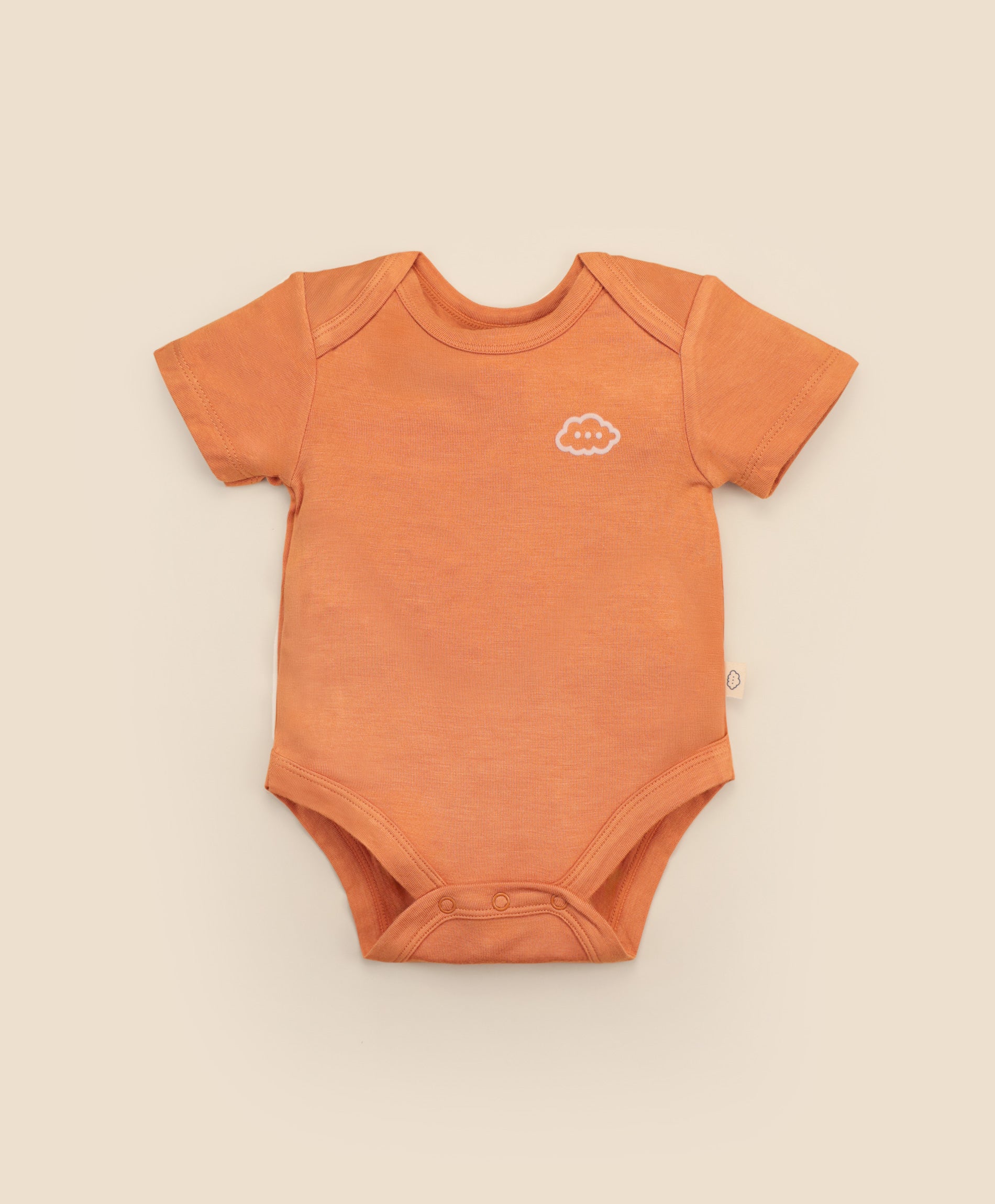 Bamboo short sleeve bodysuit - Ginger
