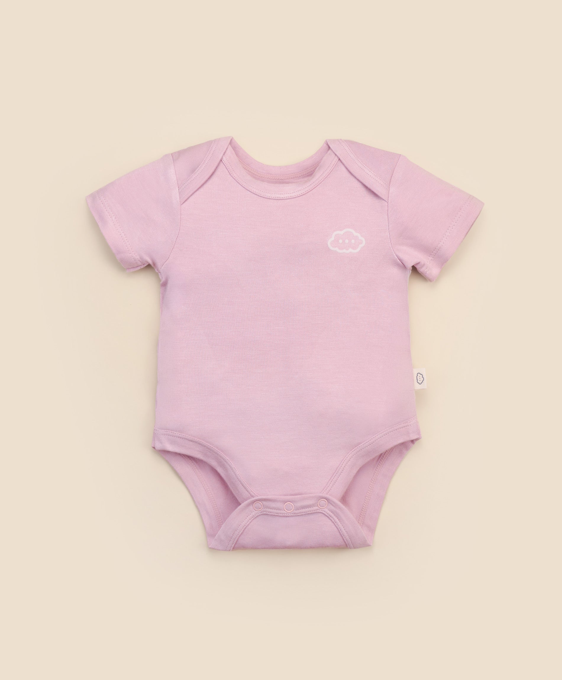 Bamboo short sleeve bodysuit - Lavender