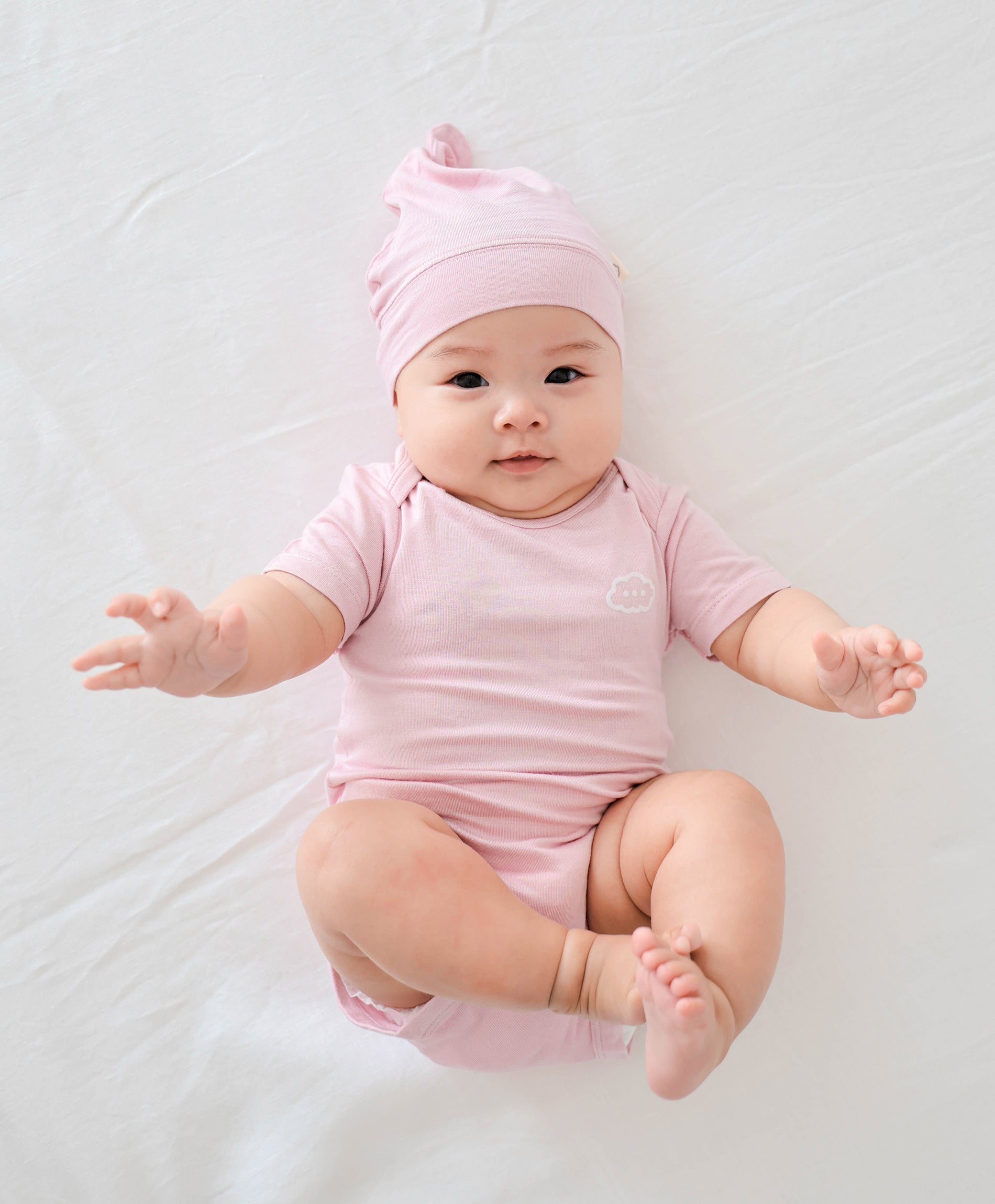 Bamboo short sleeve bodysuit - Lavender