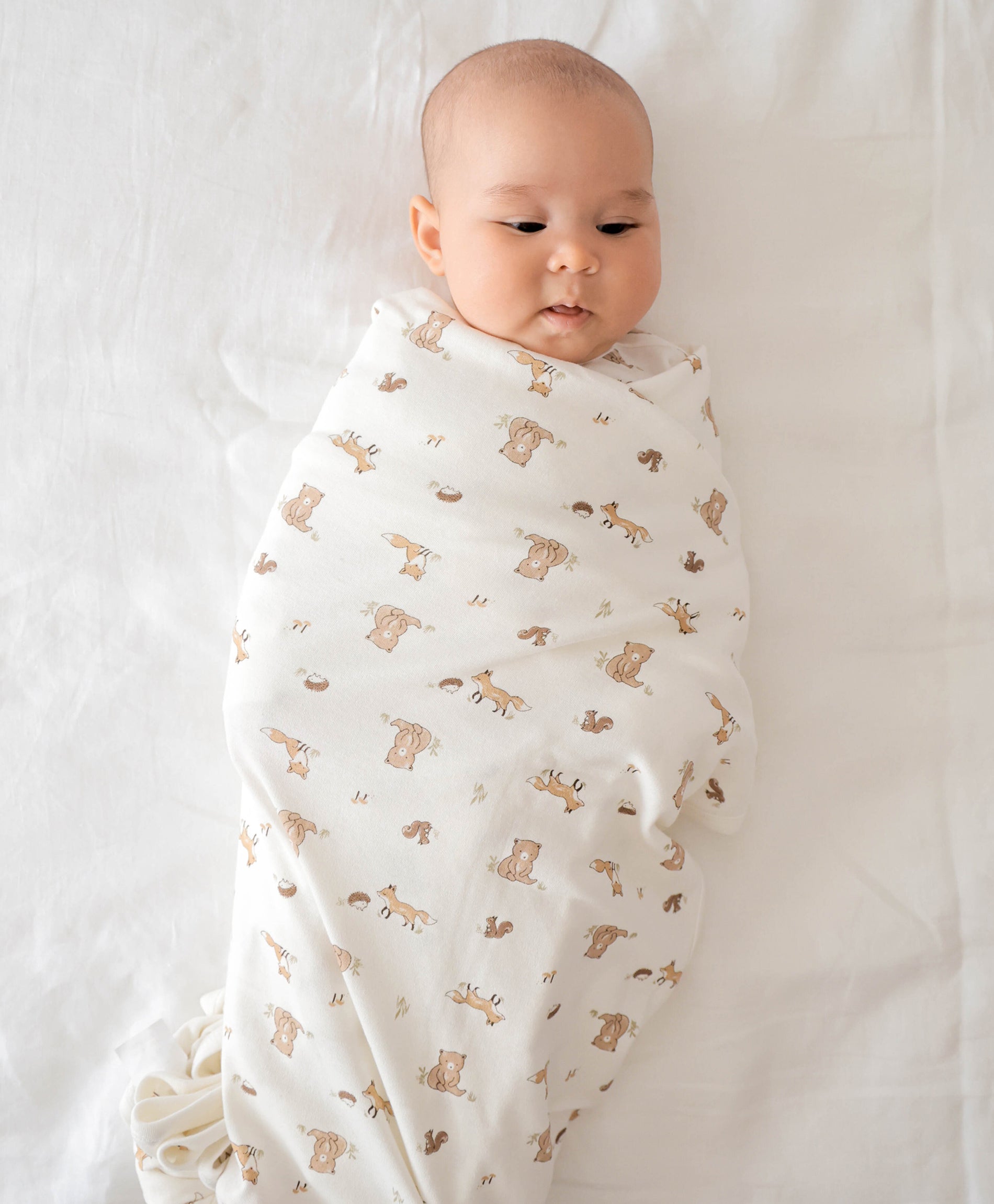 Baby swaddle wrap - Bear & fox Lūmmi in Colour Babywear