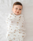 Baby swaddle wrap - Bear & fox Lūmmi in Colour Babywear