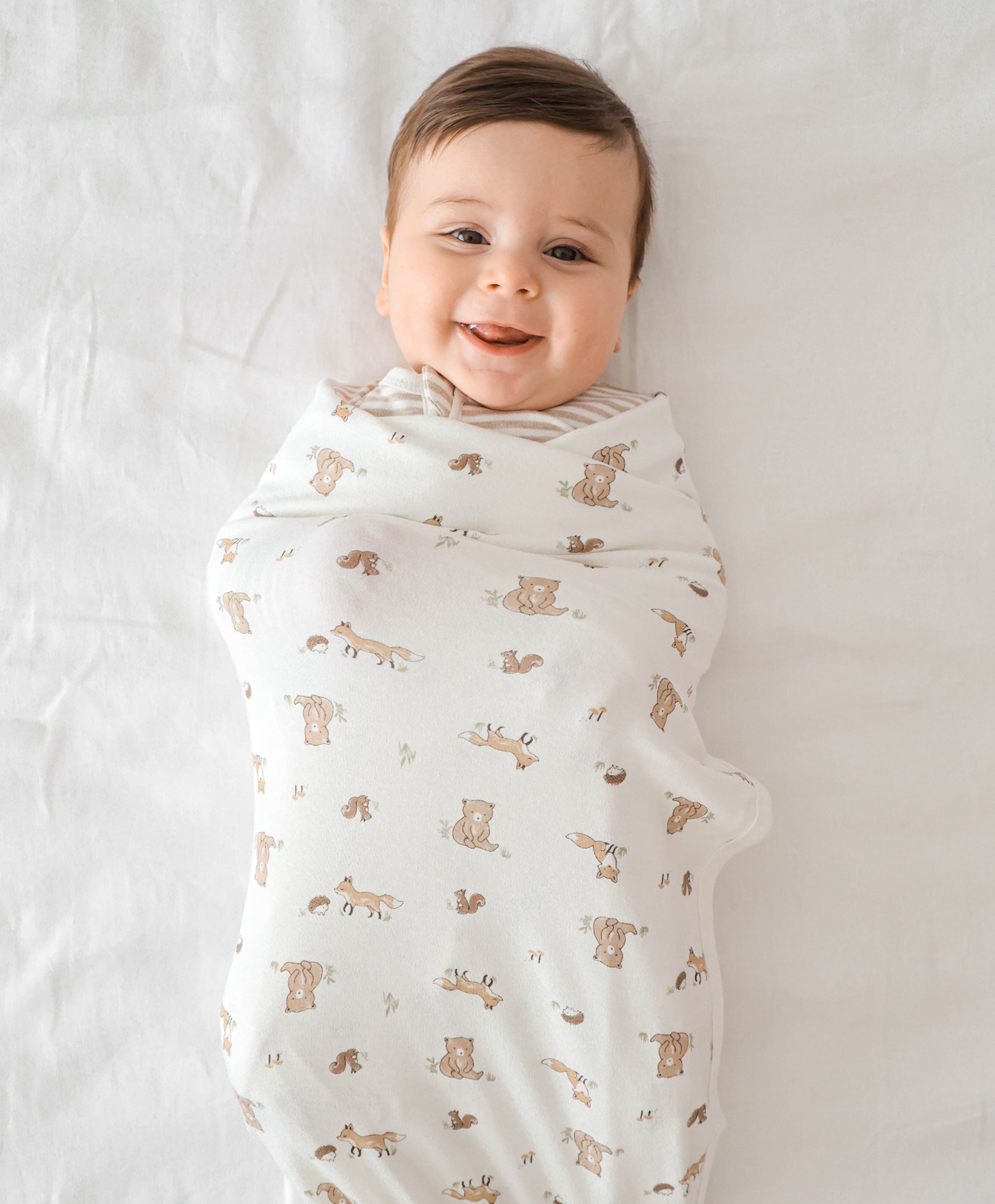 Baby swaddle wrap - Bear & fox Lūmmi in Colour Babywear