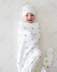 Baby swaddle wrap - Avocados Lummi in Colour Babywear