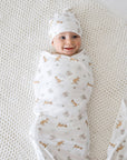 Baby swaddle wrap - Kangaroo & Koala Lummi in Colour Babywear