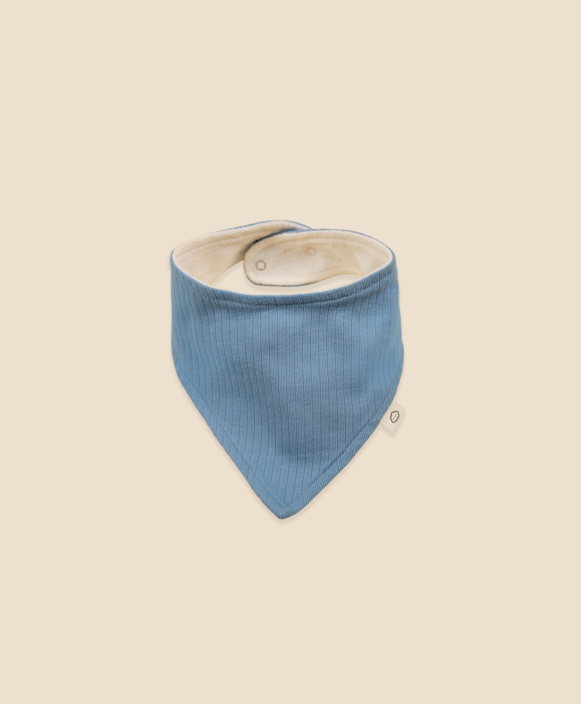 Comfy Triangle Bib - Heather Blue Lūmmi in Colour™ Babywear