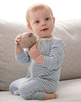 Comfy Baby Zip Growsuit - Blue stripes Lummi in Colour Babywear