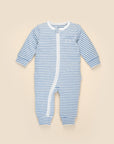 Comfy Baby Zip Growsuit - Blue stripes Lummi in Colour Babywear