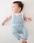 Comfy Baby Leggings - Blue stripes Lummi in Colour Babywear