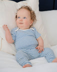 Comfy Baby Leggings - Blue stripes Lummi in Colour Babywear
