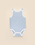 Comfy baby singlet bodysuit - Blue stripes Lummi in Colour Babywear