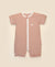 Comfy baby zip romper - Chestnut stripes Lummi in Colour Babywear