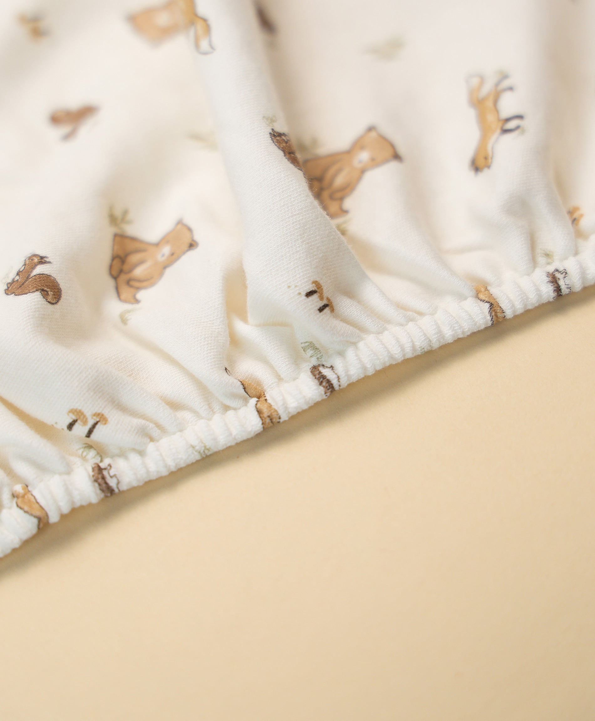 Cot sheet - Bear & Fox Lummi in Colour Babywear