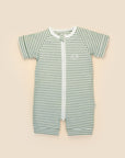 Comfy baby zip romper - Forest stripes Lummi in Colour Babywear