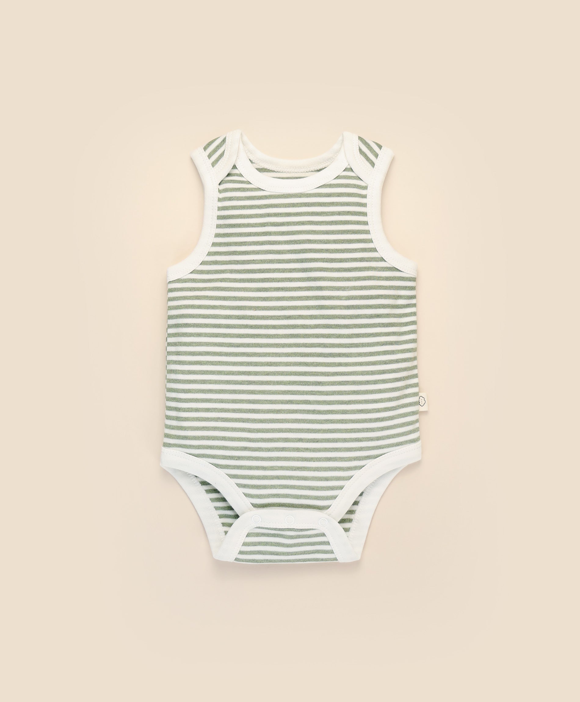 Comfy baby singlet bodysuit - Forest stripes Lummi in Colour Babywear
