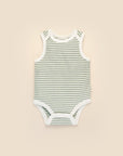 Comfy baby singlet bodysuit - Forest stripes Lummi in Colour Babywear