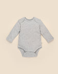 Comfy baby long sleeve bodysuit - Heather grey Lummi in Colour Babywear