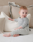 Comfy Baby Leggings - Grey stripes Lummi in Colour Babywear