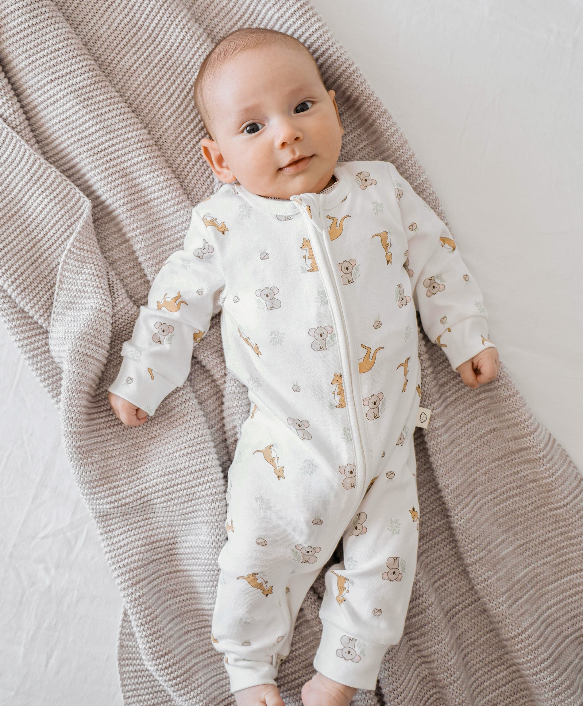 Growsuit - Kangaroo & Koala Lummi in Colour Babywear