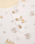 Comfy baby zip romper - Kangaroo & Koala