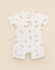 Comfy baby zip romper - Kangaroo & Koala