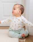 Baby long sleeve bodysuit - Kangaroo & koala