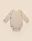 Comfy baby long sleeve bodysuit - Heather oat Lummi in Colour Babywear
