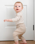 Comfy Baby Leggings - Heather oat Lummi in Colour Babywear