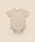 Comfy baby short sleeve bodysuit - Heather oat Lummi in Colour Babywear