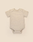 Comfy baby short sleeve bodysuit - Heather oat Lummi in Colour Babywear