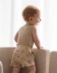 Comfy baby singlet bodysuit - Heather oat Lummi in Colour Babywear