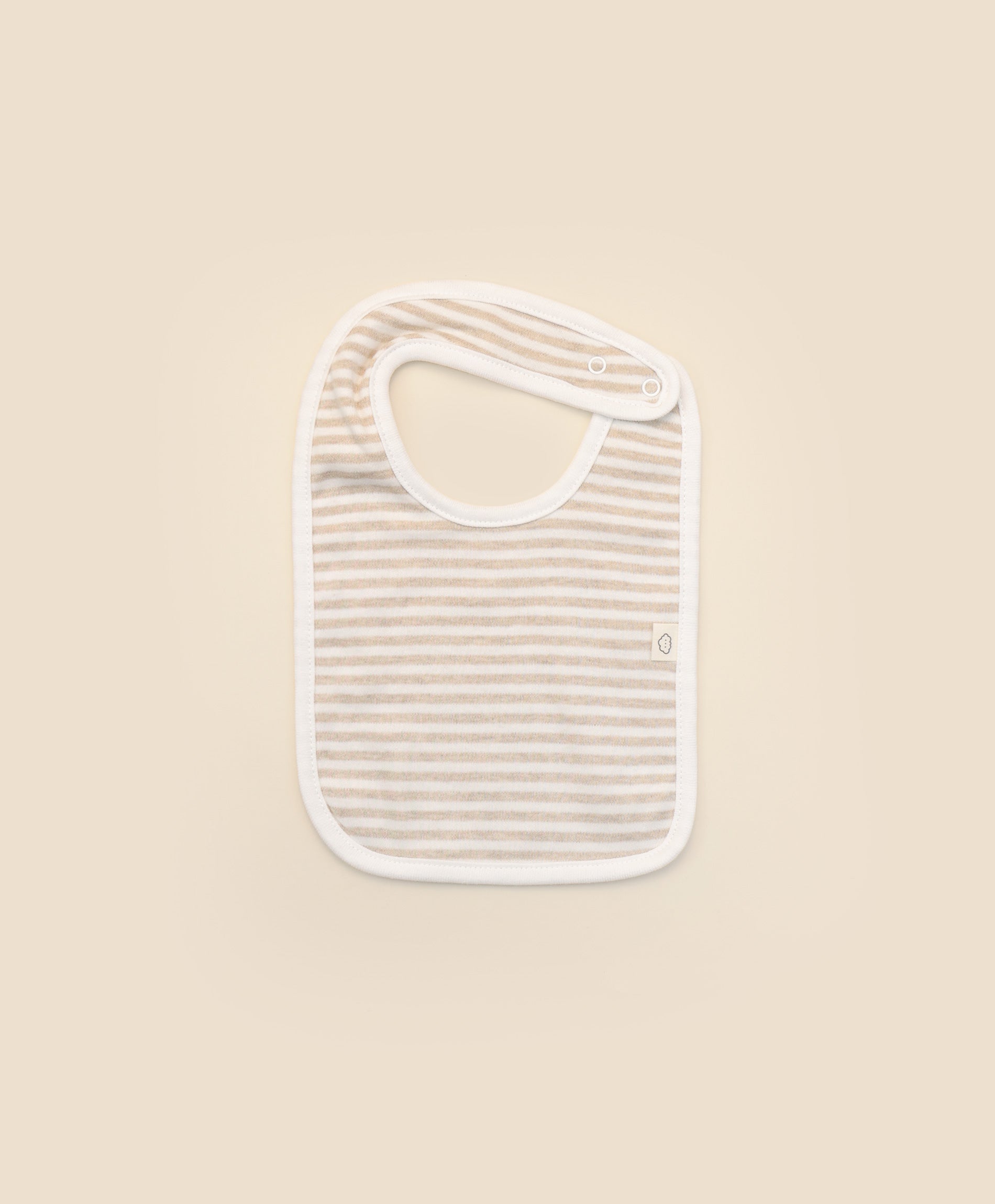 Baby bib - Oat stripes Lūmmi in Colour Babywear