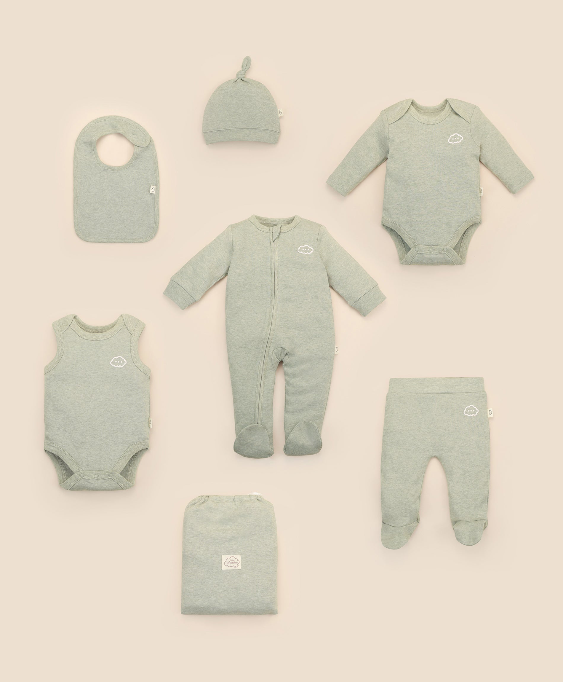 6PC Essentials Set - Heather Sage Green