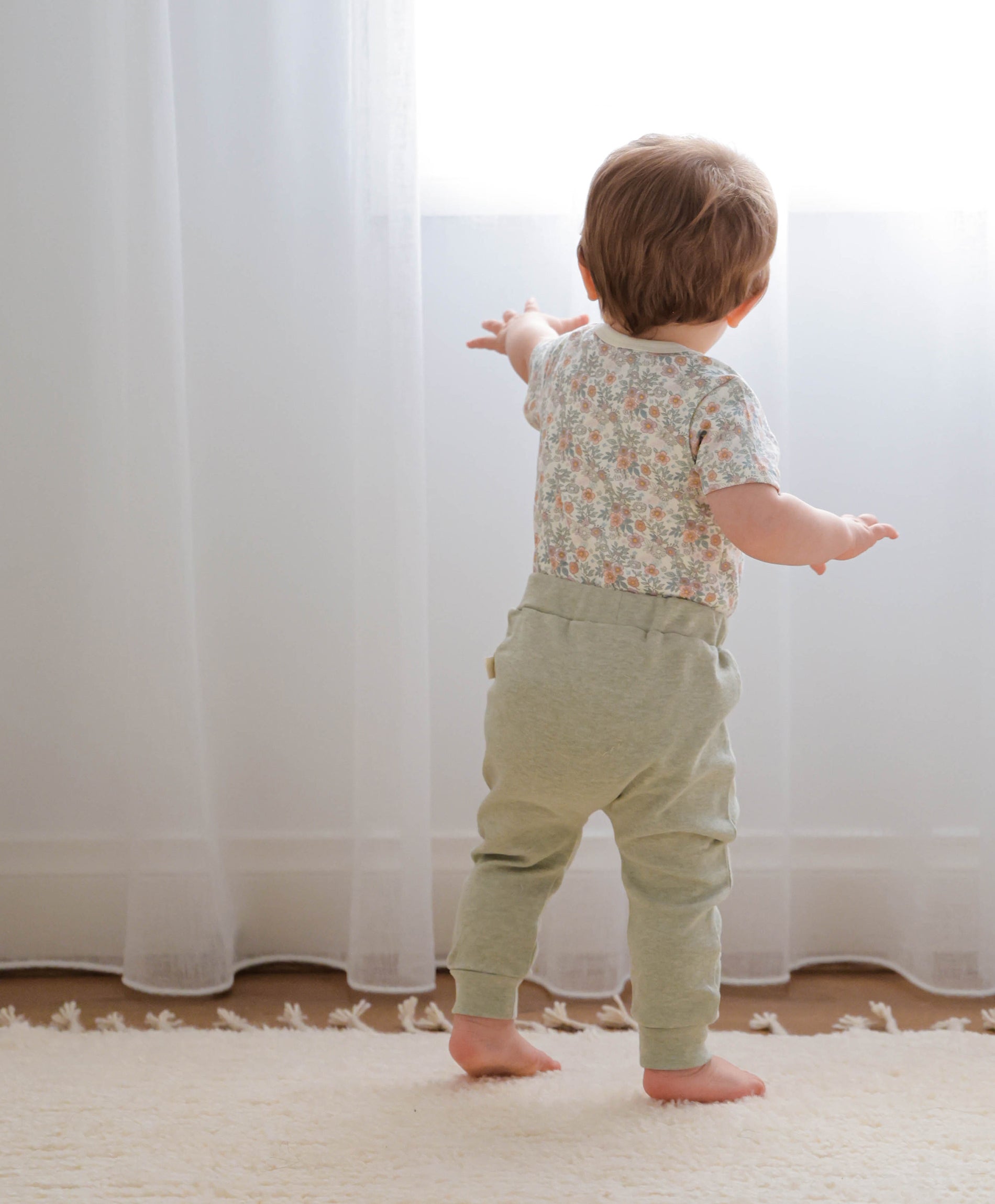 Comfy Baby Leggings - Heather sage green