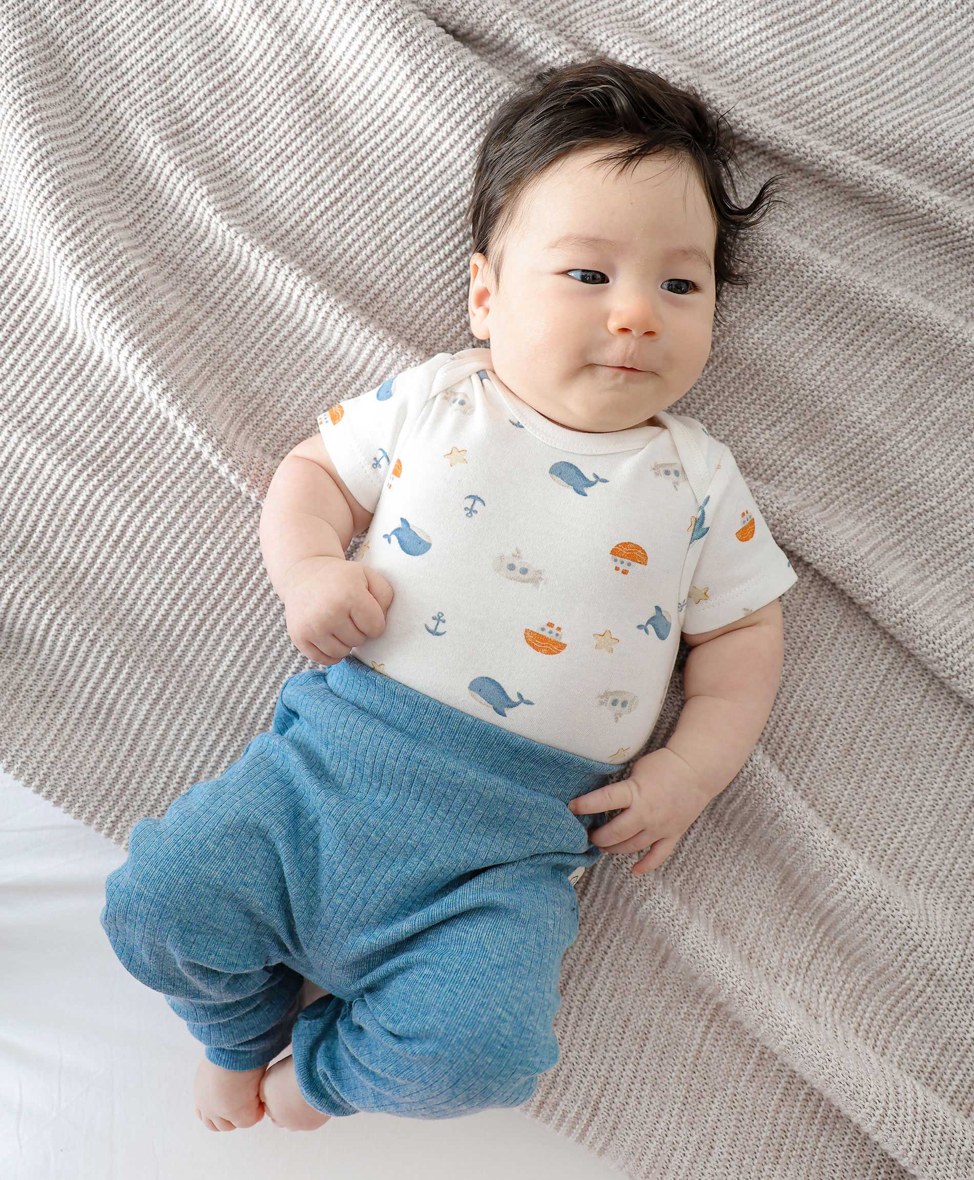 Short sleeve bodysuit - Sea Lummi in Colour Babywear