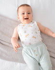 Singlet bodysuit - Kangaroo & koala Lummi in Colour Babywear