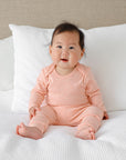 Comfy Baby Long Sleeve Bodysuit - Heather Pink Lūmmi in Colour™ Babywear