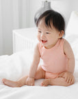 Comfy Baby Singlet Bodysuit - Heather Pink Lūmmi in Colour™ Babywear