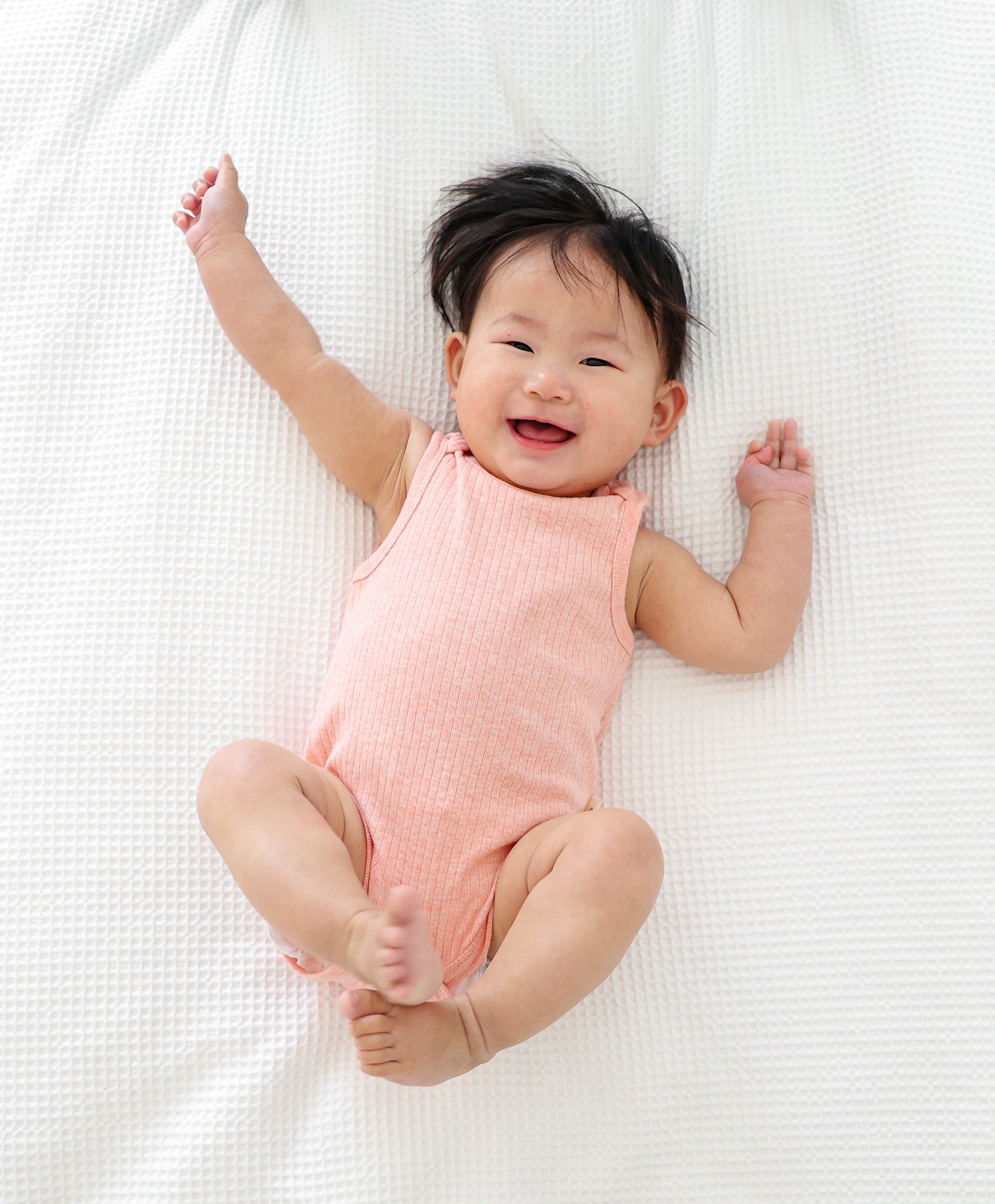 Comfy Baby Singlet Bodysuit - Heather Pink Lūmmi in Colour™ Babywear
